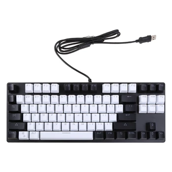 USB Проводная Механическая Игровая компьютерная панк-клавиатура с подсветкой RGB