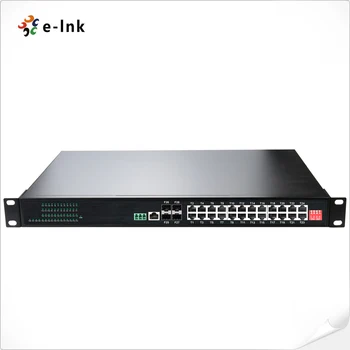Промышленная стойка L2 + Управляемый коммутатор Ethernet с 24 портами 10/100/1000 T (802.3at PoE) + 4 порта 1000X SFP
