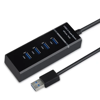 USB 3.0, 7 портов, концентратор, разветвитель, Длина кабеля-адаптера 30 см для настольных ПК, ноутбука, клавиатуры, мыши, мобильного жесткого диска емкостью 2 ТБ