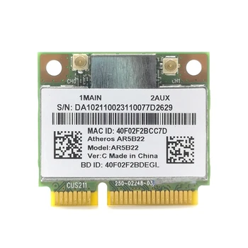 Беспроводная карта AR5B22 MINI PCIE BT4.0 2,4/5G Двухчастотная 300 Мбит/с 802.11A/B/G/N для Y400 Y500 Y410P S215 U330