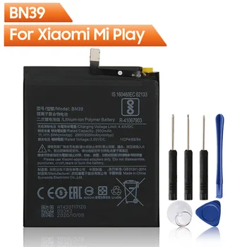 Сменный аккумулятор телефона BN39 для Xiaomi Mi Play Аккумуляторная батарея 3000 мАч с бесплатными инструментами