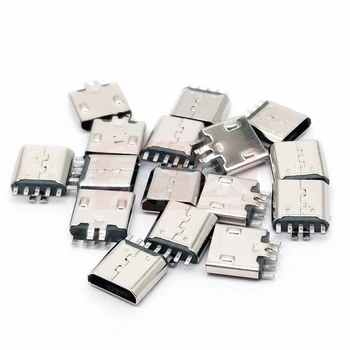10ШТ Разъем Micro USB B тип Женский Разъем Клип PCB 0.8 + Пайка DIY Зарядный разъем