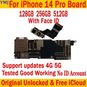 Для iPhone 14 Pro 14Pro Материнская плата С/Без Face ID Материнская плата 128 ГБ 256 Г Пластина Оригинальная Чистая Протестированная iCloud Логическая плата