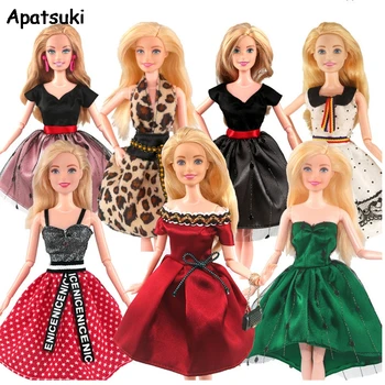 Модное кукольное платье для куклы Барби, Одежда для кукол 1:6 BJD, Наряды для кукольных домиков 1/6, Аксессуары для кукольного домика, Игрушки для детей, подарки