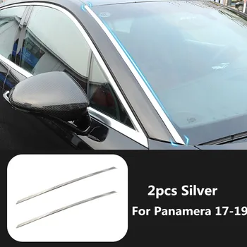 2 шт. Молдинг для лобового стекла автомобиля из нержавеющей Стали для Porsche Panamera 2017 2018 2019 Стайлинг