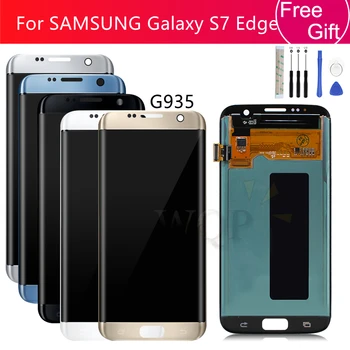 Экран Для SAMSUNG Galaxy S7 Edge G935 ЖК-дисплей с Сенсорным экраном Дигитайзер В Сборе G935 G935A Замена Экрана AAA Качество