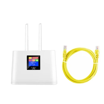 Беспроводной маршрутизатор 4G С 2-кратной антенной 150 Мбит/с С Цветным экраном, Встроенный слот для SIM-карты, Поддержка Максимум 20 пользователей, штепсельная вилка ЕС
